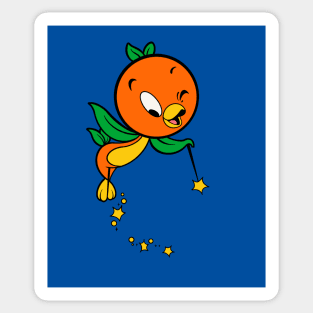 Retro Orange bird sunshine Sticker